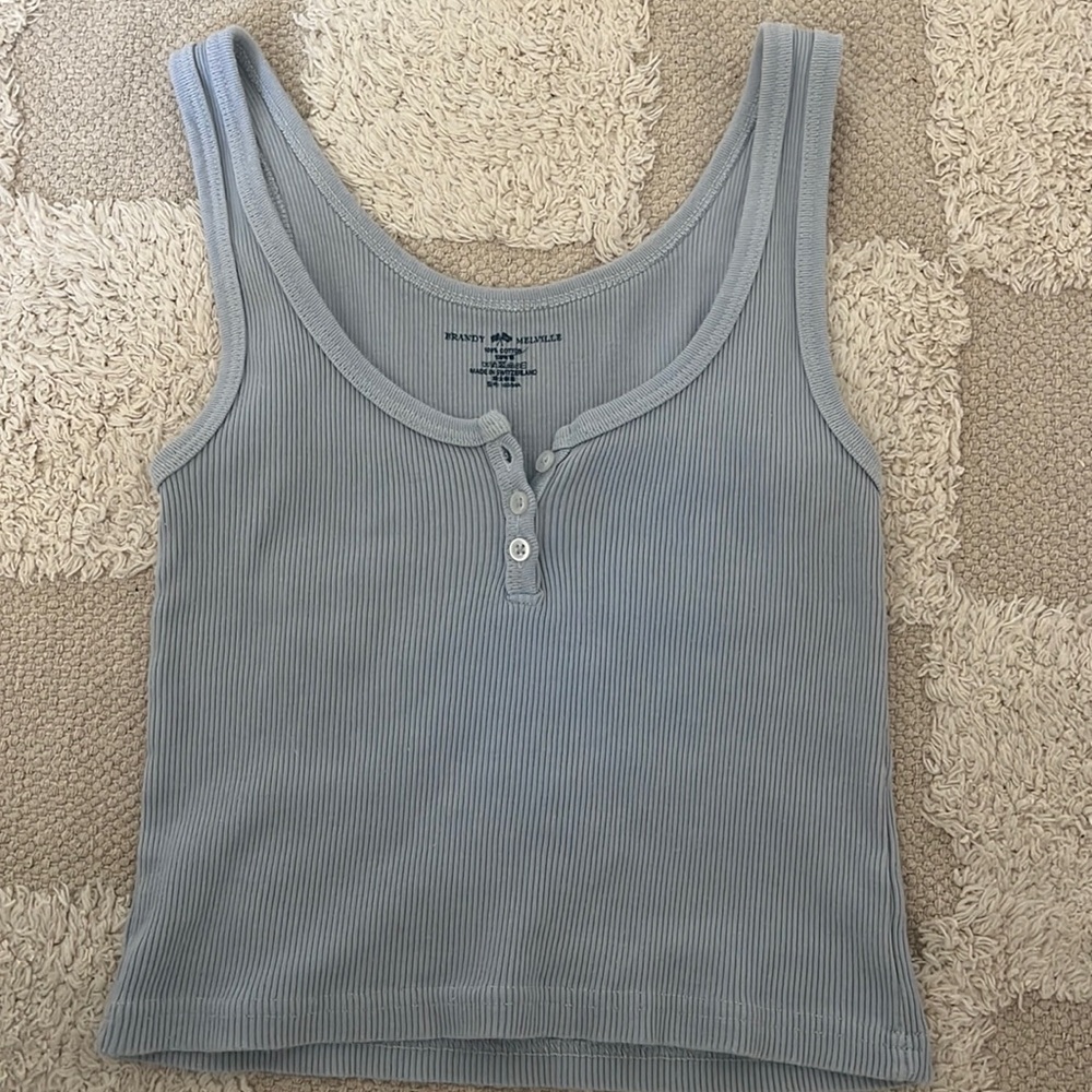 DALIS CROPPED BRANDY BLUE TOP adorable summer brandy Melville tank gently used